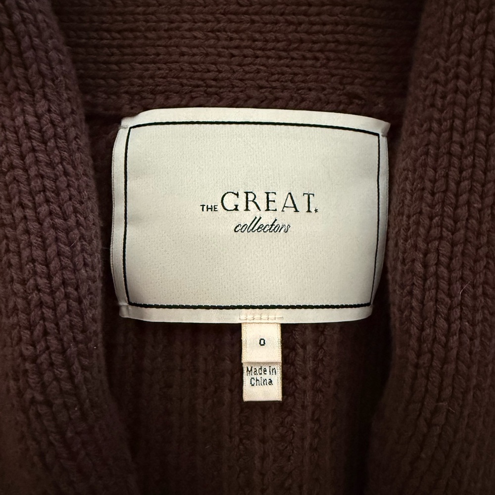 EUC The Great. Brown Horse Lasso Cardigan Size 0 (XS) - Picture 5 of 9